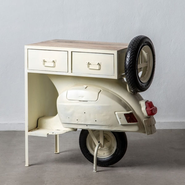 
                  
                    Cargar imagen en el visor de la galería, Meuble Bar Arrière Vespa Crème Métal/Bois 2 Tiroirs ITALIA INDUSTRIAL
                  
                