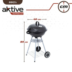 
                  
                    Load image into Gallery viewer, Barbecue Aktive Noir Avec Roues
                  
                