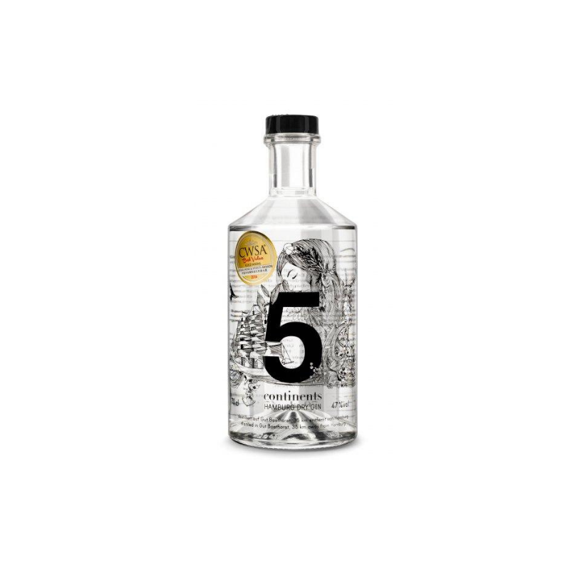 5 Continents Gin BIO 47% - 70cl