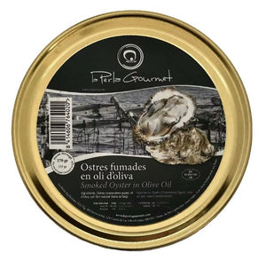 
                  
                    Load image into Gallery viewer, Huîtres Fumées en Huile d&amp;#39;Olive LA PERLA GOURMET 110gr
                  
                