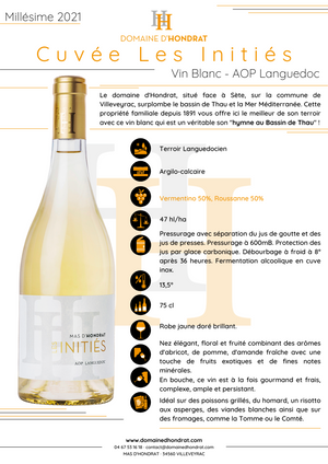
                  
                    Cargar imagen en el visor de la galería, Les Inities Blanc AOC Languedoc DOMAINE D&amp;#39;HONDRAT 75cl - Carton de 6 Bouteilles
                  
                
